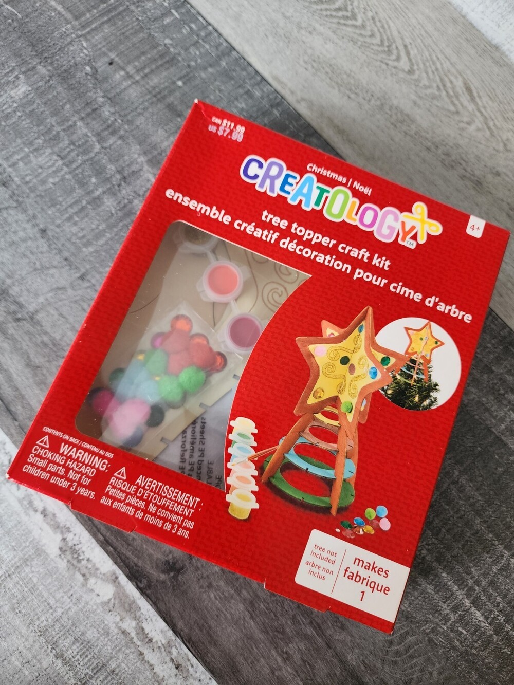 Creatology Christmas Craft Star Tree Topper Kit Wooden NEW Kids Art Noel
